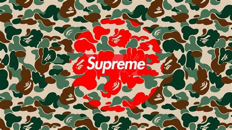 supreme x bape background